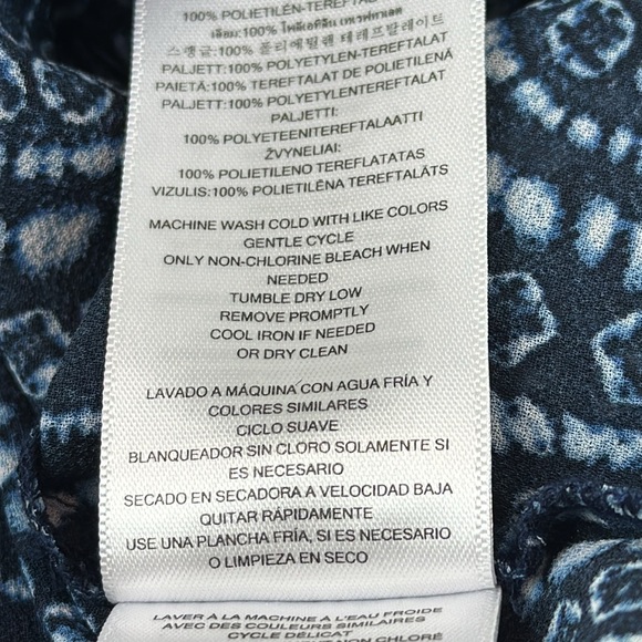 MICHAEL Michael Kors Print V-Neck Sheer Tunic with Beading Detail - Picture 10 of 12